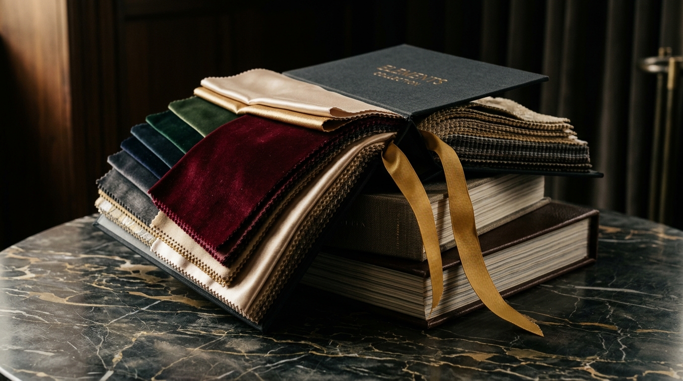 Luxury fabric swatch books — the materials behind every Glamour Decorating project