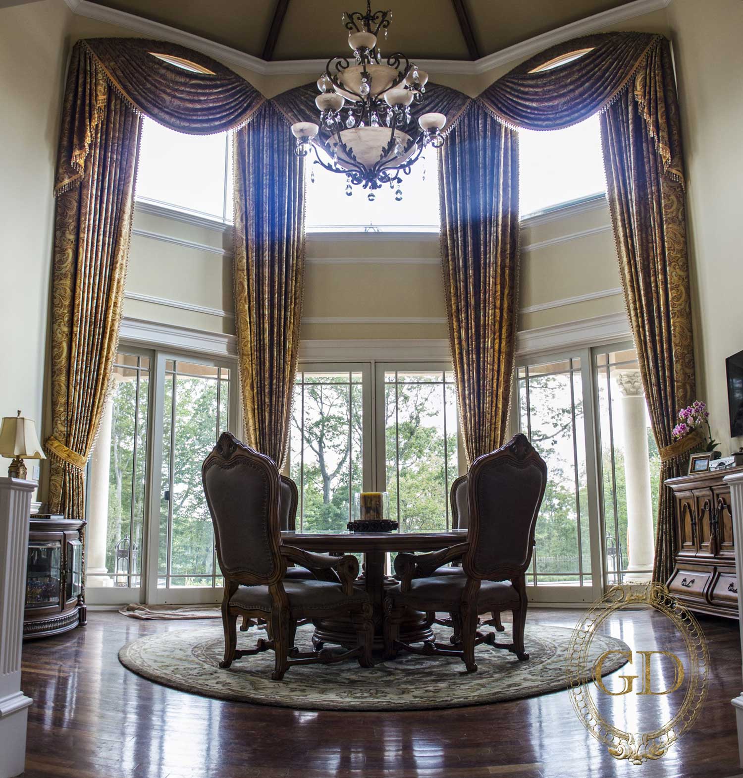 Custom window treatments in New Jersey by Glamour Decorating
