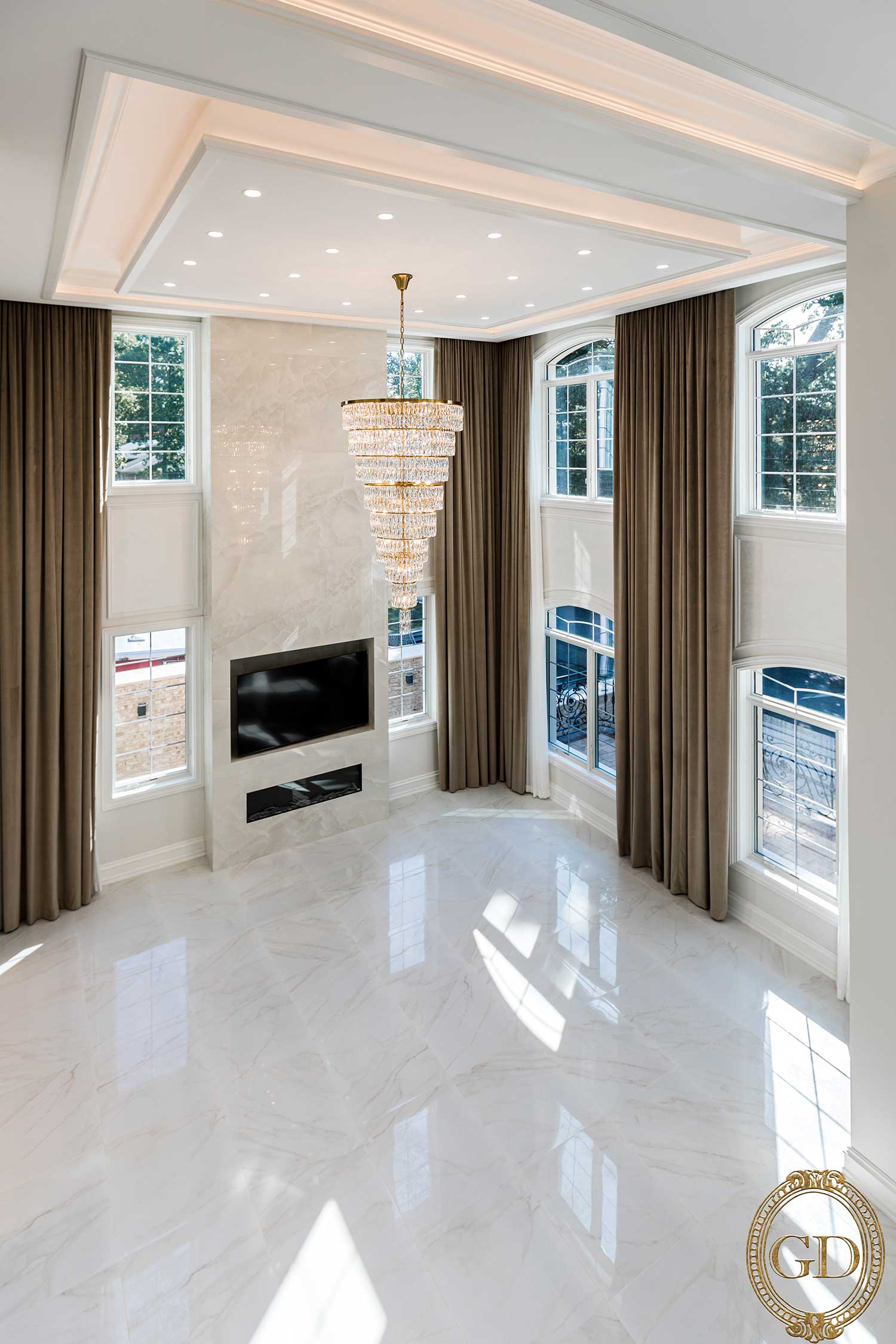 Custom window treatments in The Hamptons by Glamour Decorating